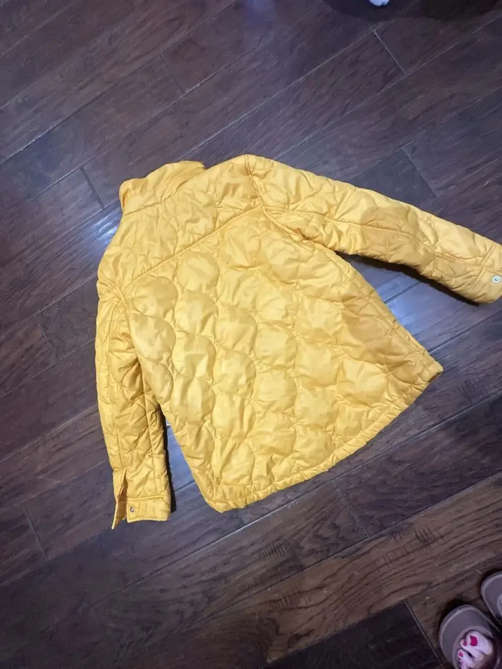 Urban Republic Girls‎ Quilted Snap Button Lightweight Jacket Mustard Yellow